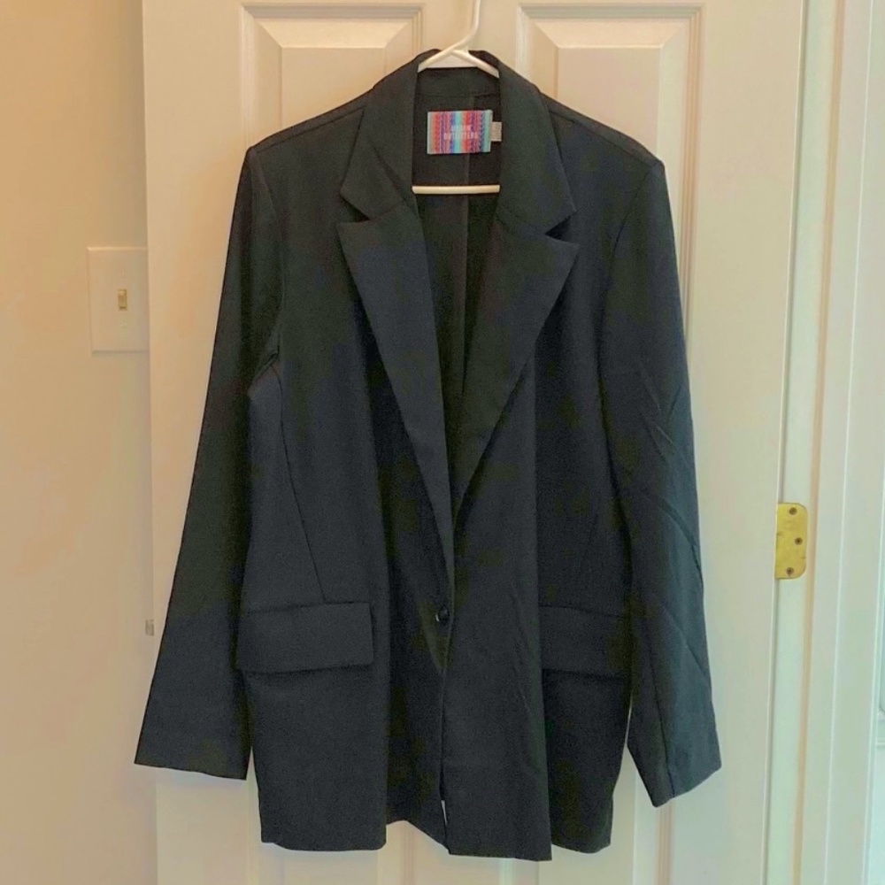 Urban Outfitters black Marina slouchy blazer size XL